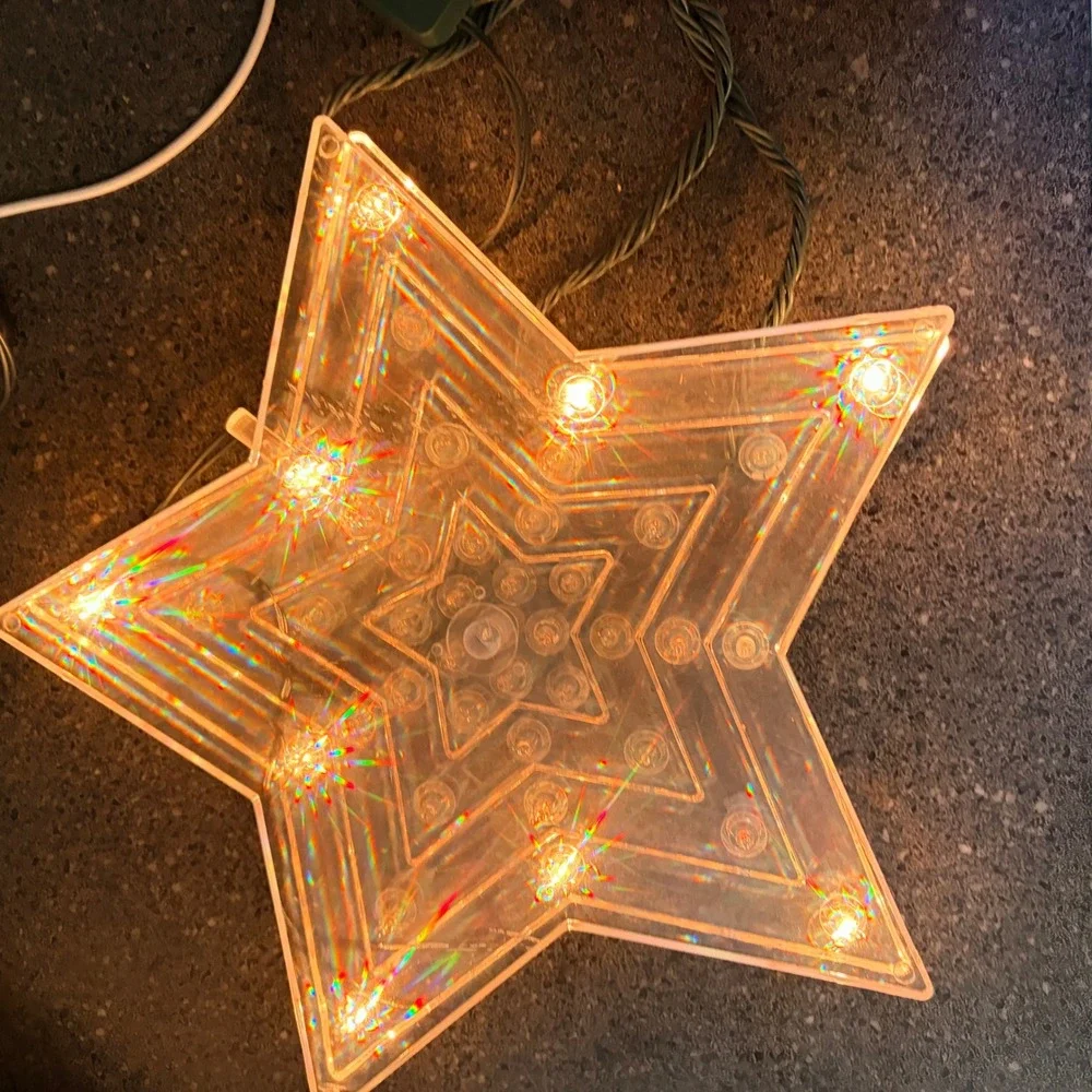 40 Lights Laser Star Tree Top 8 Function Multi Speed Prismatic Christmas Decor